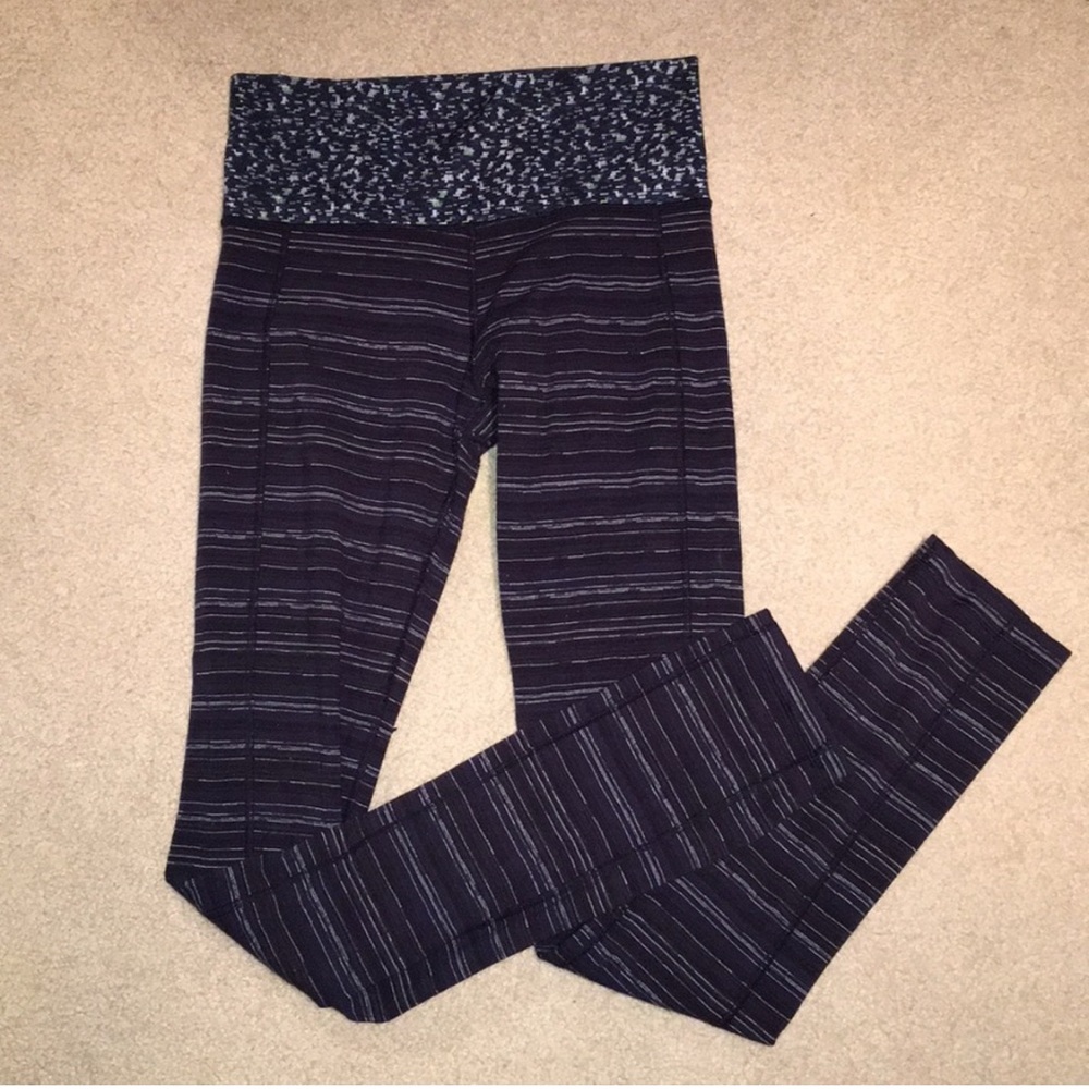 Lululemon Athletica Black and Gray High-Waist Leggings